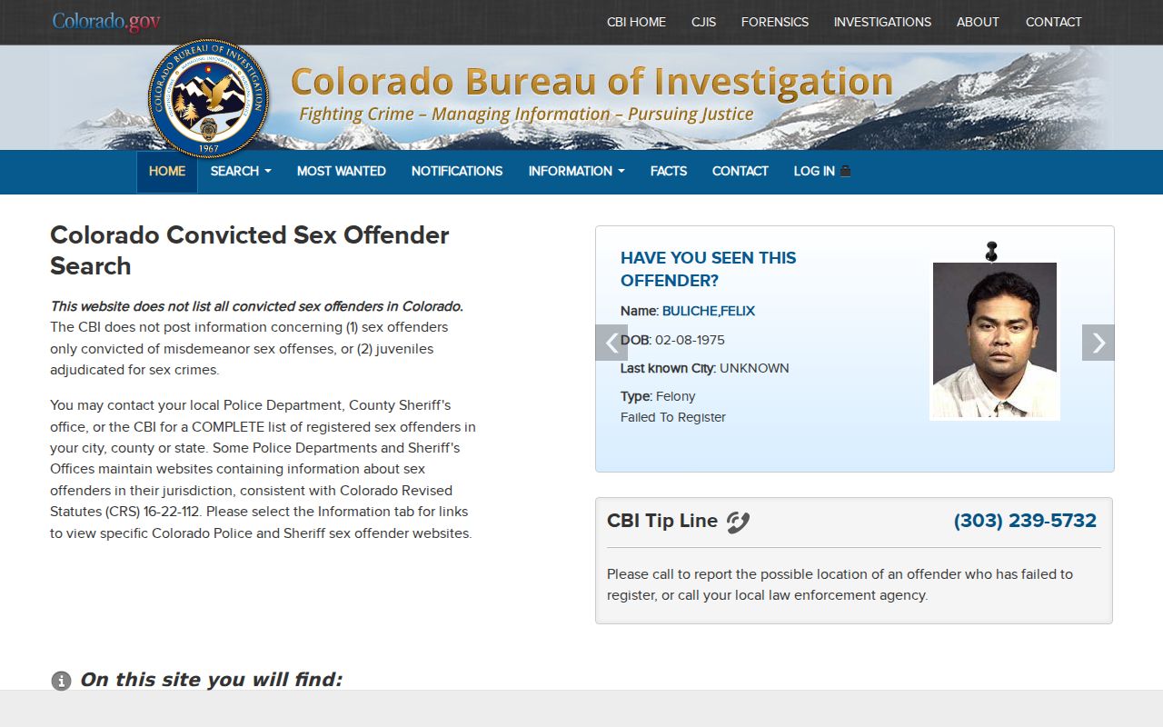 Delta County sex offender registry local law enforcement agency pathway